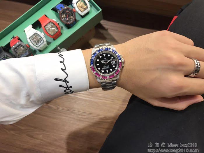 ROLEX勞力士 水鬼系列 全自動機械機芯 鍍膜玻璃 三珠鋼帶保險扣 男士腕表  wssb4691